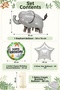 1 Year Old Elephant Foil Balloon Set of 5 and Number Balloon Safari Theme Balloon Set Set42 - 2