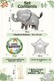 Set of 5 with 9 Year Old Elephant Foil Balloons and Number Balloon Safari Theme Balloon Set Set42 - 2