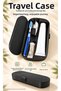 Toothbrush and Toothpaste Travel Box Personal Care Organizer with Compartment and Lid Black