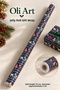 Italian Premium Gift Wrapping Paper - New Year Navy Blue Night Fun 70 X 200 cm – 1 Roll Gift Paper - 2