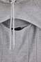 Gray Melange Fitted/Slim Fit Hooded Knitted Cardigan/Sweatshirt with Stitching and Zipper Twoaw27Sw00092 - 8