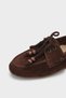 Vicki Genuine Leather Suede Lace-Up Beaded Comfort Women's Loafer Boat Shoes - 3
