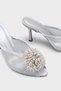 Caitrin Mesh Satin Mid-Heeled Stylish Women's Shoes Slipper - 5