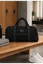 Black Sports Bag with Adjustable Shoulder Strap Unisex Fitness and Travel Bag with Front Pocket - 3