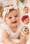 3-Piece Heart Patterned Baby Bandana Set 100% Cotton Flexible Hair Band 0-3 Years Old