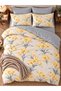 Double Elastic Sheet Duvet Cover Set Cotton Yellow Bouquet