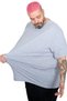 Big Size Men's T-Shirt Lycra V-Neck 20150 Grimelange - 3