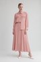 Pocket Beaded Daisy Detailed Skirt Set Pink