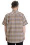 Mode XL Large Size Men's Shirt Plaid Short Sleeve 23301 Brown - 4