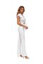 Vs-F008 Orla White Front-Tie Crop Shirt and Pants Set - 3