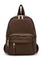 Four-Compartment Stylish and Useful Brown Women's Backpack - 2