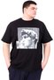 Mode XL Large Size Men's T-Shirt Crew Neck Statue U25027 Black