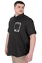 Mode XL Large Size Men's Gabardine Shirt Mode09 U25603 Black - 4