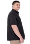 Mode XL Large Size Men's Gabardine Shirt Mode09 U25603 Black - 2