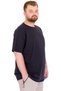 Fashion XL Large Size Men's T-Shirt Crew Neck U25035 Navy Blue - 3