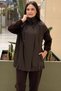 Crochet Knitwear Skirt Detailed Hem Detailed Pants Suit - 3