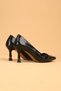 Women's Thin Heeled Buckle Croc Evening Dress Shoes High Heeled Shoes - 7