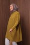 Women's Stand Collar Basic 80cm Loose Oversize Knitwear Tunic 1145 Mustard - 6
