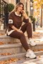 New Season Women's Hooded Skirt with Embroidered Detail at the Hem, Reverse Stitching Look, Two-Piece Set - 2