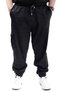 موديل XL للرجال مقاس كبير من الكتان JOGGER BAHAR 23912 أسود