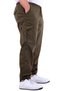 Mode XL Large Size Men's Gabardine Cargo Jogger Pants Nature 21927 Khaki - 2