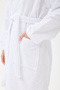 Şalyaka Bathrobe White 100% Cotton Unisex Ideal for Spa Women/Men - 5