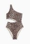 Padded-cup High-leg swimsuit