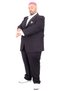Mode XL Large Size Men's Suit Tintin Basic All 24020 Black - 5