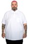 Fashion XL Battal Size Men's Tshirt Polo Collar Pocket Classic Pique 20552 White