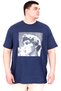 Mode XL Large Size Men's T-Shirt Crew Neck Statue U25027 Indigo - 4