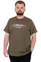 Fashion XL Large Size Men's T-Shirt Crew Neck Originals U25038 Khaki