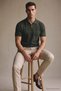 Men's Comfort Short Sleeve Khaki Knitwear Polo Collar T-Shirt - 5
