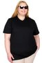 Mode XL Real Big Size Women's T-Shirt Lycra V-Neck 20150 Black - 5