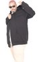 Mode XL Men's Cardigan Kapson Zippered Steel Interlock 21600 Black - 2