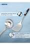 7-Piece Stainless Steel Kitchen Utensil Set with Holder – Silver - 8