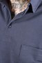 Mode XL Large Size Men's Sweatshirt Polo Collar Long Sleeve Waffle 23449 Navy Blue - 4