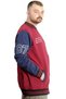 Mode XL Large Size Men's College Coat Zippered Jacket Reputation 23634 Claret Red - 3