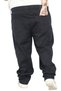 Mode XL Large Size Trousers Gabardine Jogger Nature 22920 Black - 3