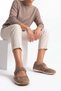 Women's Mary Jane Sneaker with Straps and Suede Detail, Casual Sports Ballerina Sneaker Shoes, Yotina Camel Suede