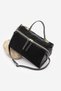 Women's Genuine Leather Suede Textured Zippered Long Strap Hand and Shoulder Bag Urelis Black Suede - 2