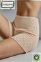 3-Piece Women's Ten Boxer Panties 100% Cotton High Waist Heart Pointelle Shorts Set - 5