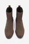Women's Elastic Side Strap Heeled Casual Boots Tunles Brown Suede - 7