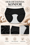 Black single washable menstrual underwear women's night use convenient leak-proof menstrual panties - 7
