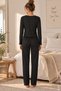 Women's Cotton Lace and Ribbon/Bow Detail Camisole Color Pajamas Set - 4