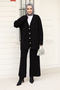 Buttoned stone knit cardigan set tsd240932 black - 6