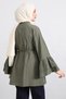 Ribbed Tunic with Flywheel Sleeves Y0104 - Khaki - 6