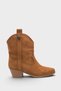 Women's Grant Short Cowboy Boots - Tan Suede - 5
