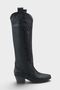 Women's Umke Cowboy Boots - Black-Leather - 4