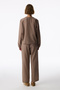 Beige Warm Striped Cotton Long Sleeve Shirt Pants Pajama Set - 4