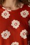 Orange Soft Bloom Floral Cotton Long Sleeve Pants Pajama Set - 5